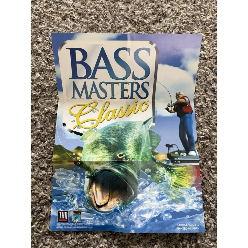 Bass Masters Classic P-DMG-AQME-USA Foldable Poster Nintendo Only‎